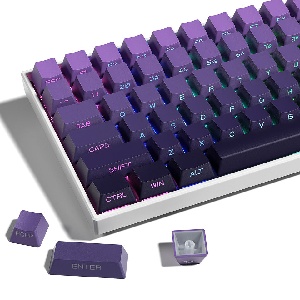 EchoBlade Lavender Gradient 136-keys Keycap set