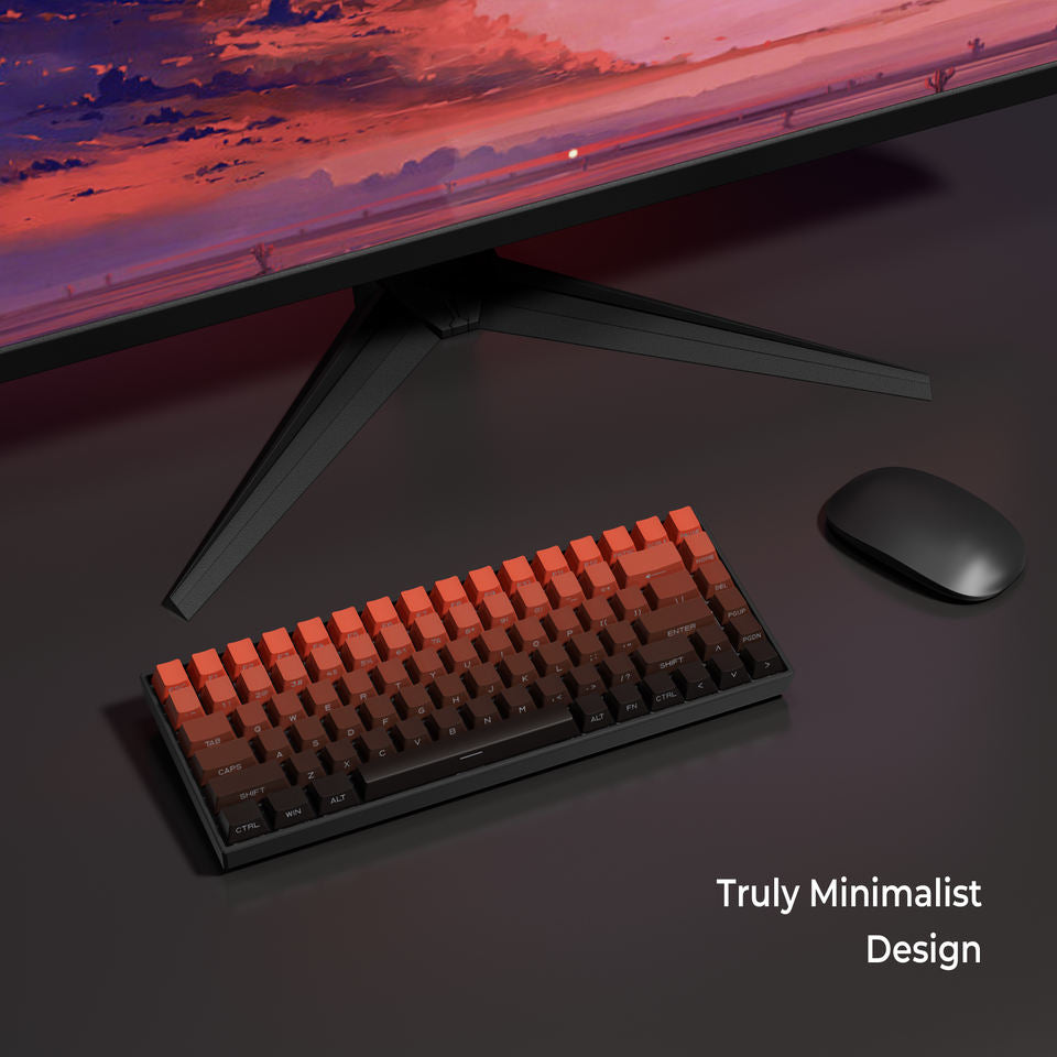 EchoBlade Lipstick Red Gradient 136-keys Keycap set